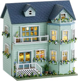 DIY Miniature House Kit,  Wooden Dollhouse Kit Mini House Making Kit with Furnit Model