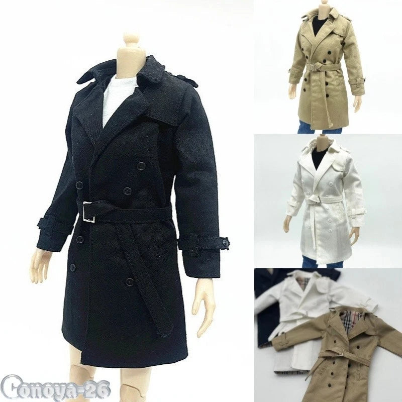 1/6 Scale Female Fashion Long Coat Trench Coat Model for 12''Action Figures Body Model