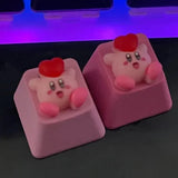 Cute Pink Anime Artisan Keycap heart, for OEM Switches Model