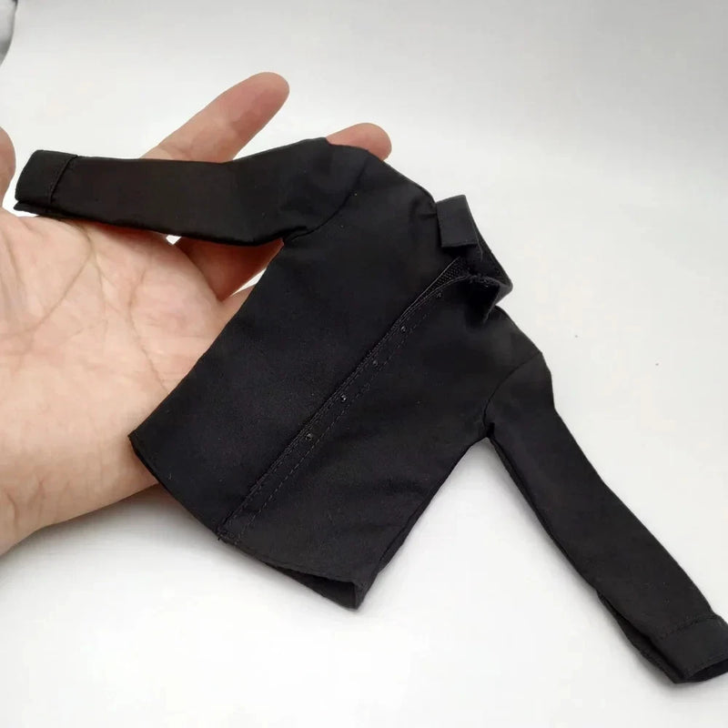 Black 1/6 Scale Men's Shirt Clothes Model for 12in Action Figure 30cm Doll Toy Model