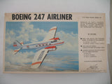 Williams Bros. Model Airplane Kit 72-247: Boeing 247 Airliner or Racer Model