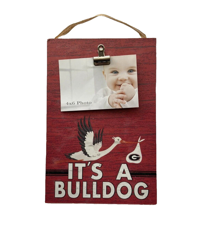 University of Georgia 'It's a Bulldog' Baby Photo Clip Board | 12in X 8in Model