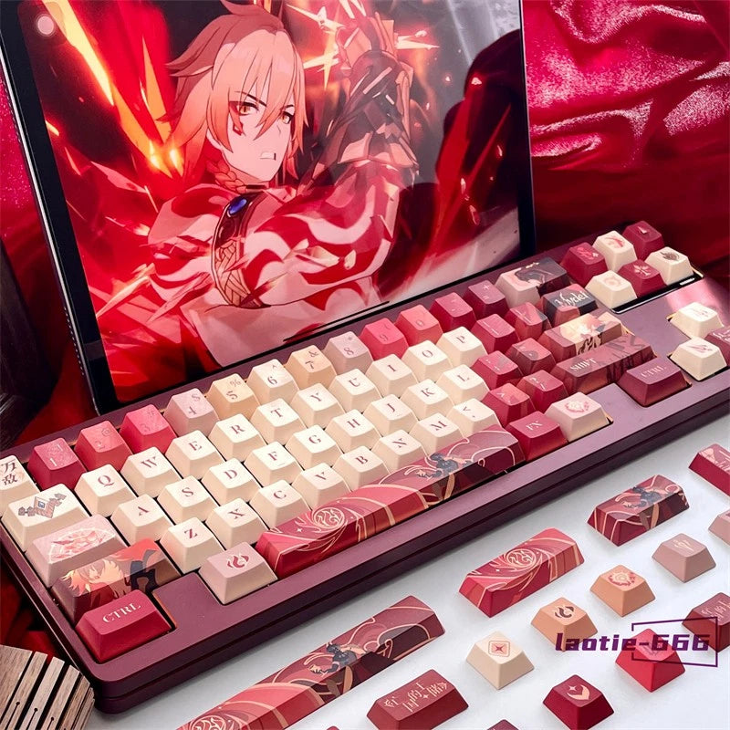 Honkai Star Rai Mydei Keycaps Cherry PBT Dye-sub 143 Keys for Cherry MX Keyboard Model