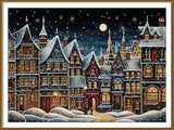 DIY Bead embroidery kit Winter Night Magic Beadwork Kit Cozy Street Craft Gift Model