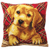 CdA stamped cross stitch kit cushion "Brandy - Dog" 5160, 40x40cm, DIY Model