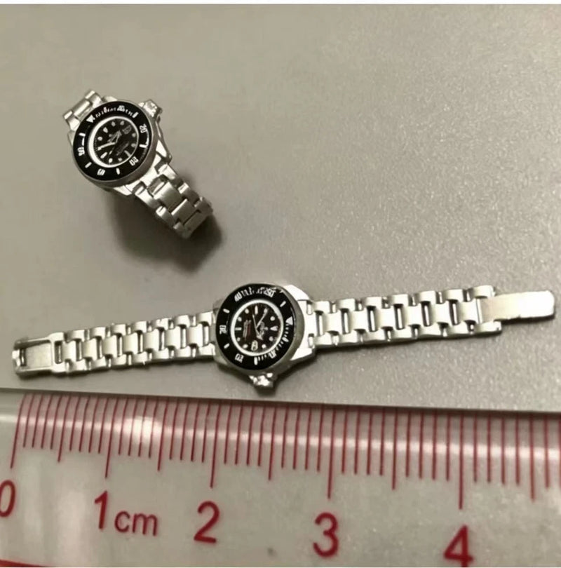 1/6 Silver Watch Wristwatches Model Accessories Fit for 12" Action Figure Doll Model