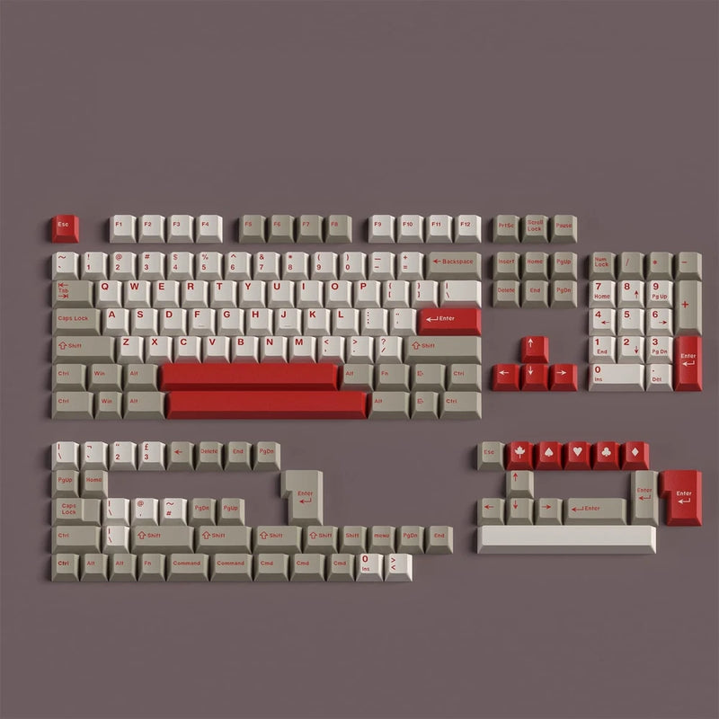 Retro 9009 Cherry Profile Double Shot PBT Keycaps Fits 61/64/87/104 163 PCS Model