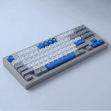 Grey White Blue ABS Double Shot SA Keycap Set For Cherry switches MX Keyboard Model