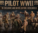 Resin WW2 Pilots 10 figures unpainted unassembled 4 scales Model