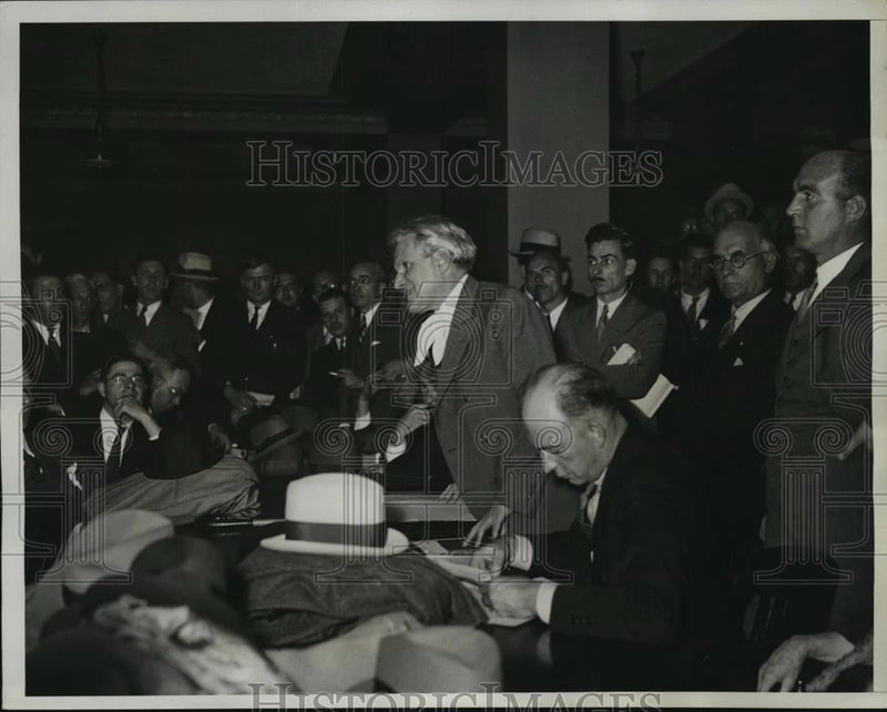 1933 Press Photo New York Jacob Panken Speaks for Silk Workers Labor Board NYC Model