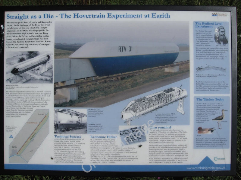 Photo 6x4 Hovertrain at Earith information board Sutton Gault Giving deta c2010 Model