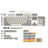 9009 Grey Dye Subs PBT Keycap Set For 60 64 84 96 98 104 108 Cherry MX Keeb Model