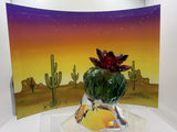 Swarovski BORDEAUX CACTUS #5426978 Figurine AND Crystal BACKGROUND DISPLAY Model