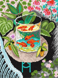 DIY Printed Tapestry Kit "Goldfish", size 14.2x18.5 in / 36x47 cm, Brvsk Model