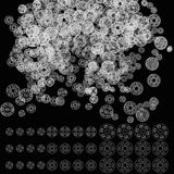 100 Sets Plastic Sew-On Snap Buttons Invisible Sew On Press Buttons Kit Model