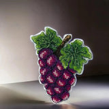 DIY Cross-stitch embroidery kit on a plastic base Grape Magnet Craft gift Model