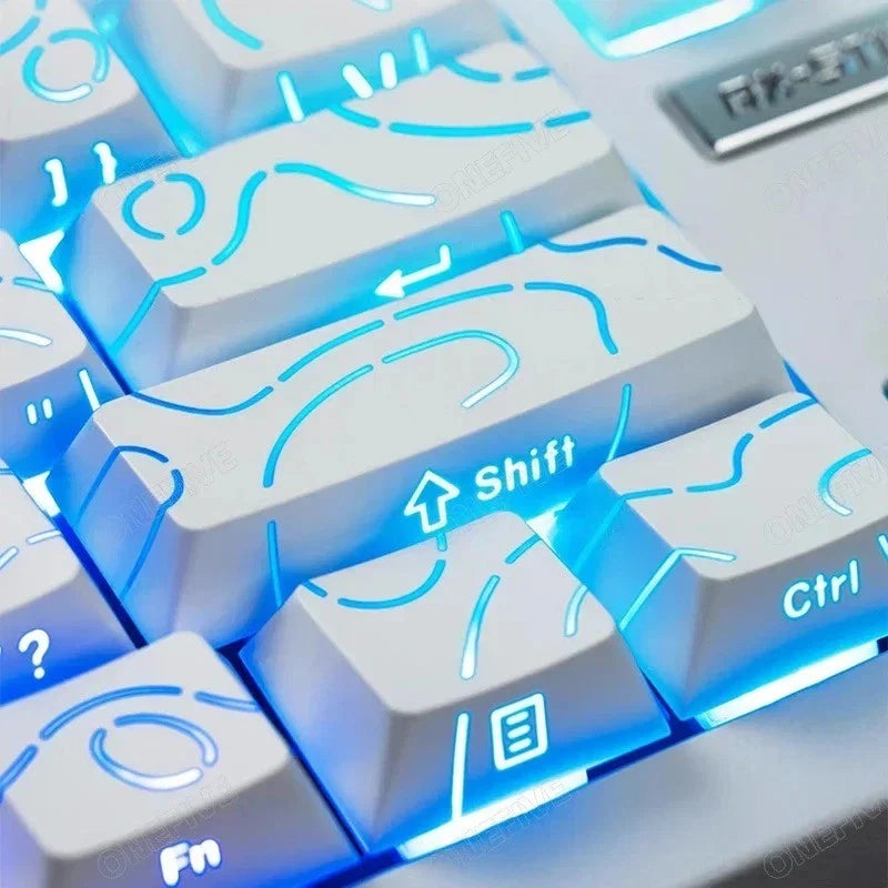 Letter Drive PBT Keycaps Contour 4.0 Side-Lit 97/134 Key Cherry Profile Model