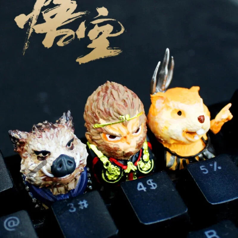 Keyboard Cap Black Myth: Wukong Yellow Wind Sage Anime  Keycap Zhu Bajie Kforce Model