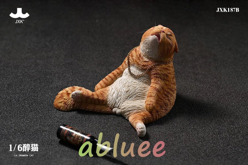 JXK 1/6 Drunken Cat Resin Model Action Figure Statue Collect Decoration Model