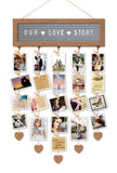 Slotted Felt Board with 340 Letters & 30 Clips Photos Cards Organizer Model