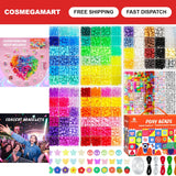 120 Colors Pony Beads Kit - 6 Boxes Jewelry Making, Letter & Kandi Beads, DIY Cr Model
