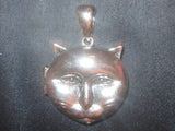 UNIQUE NEW 30MM KITTEN KITTY SILVER CAT LOCKET CHARM PENDANT NECKLACE Charms