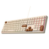 ABKO USB Wired Korean Keyboard Membrane 108-Key LED Ergonomic Design (Black) Model