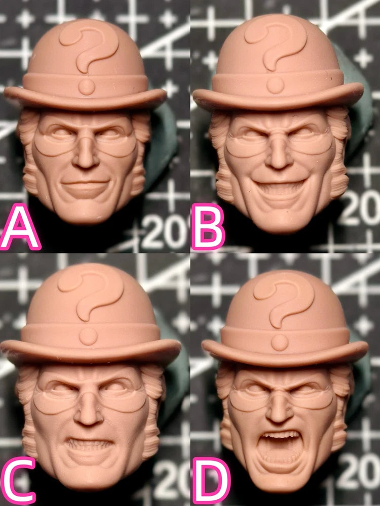Unpainted 1/12 1/6 1/18 Comics Edward Nygma Head Sculpt Model Carved Model