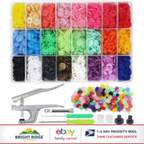 1440 Plastic Snap Buttons with Pliers, 24 Color Variety for Crafts and Sewing Model