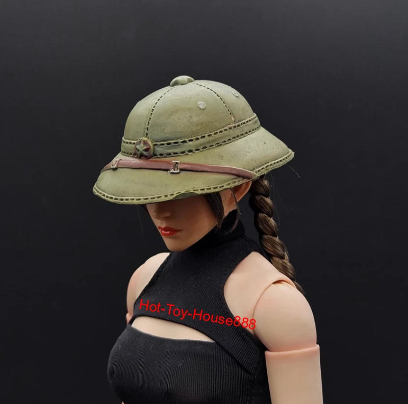 1/6 Female Soldier Hat Cap Helmet Model for 12'' Action Figure Scene Prop Model