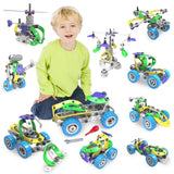 107Pcs Motorized Erector Sets for Kids Ages 4 5 6 7 8+,STEM Building Toys for... Model