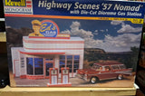 Revell Highway Scenes '57 Nomad w/Diorama Gas Station 1:24 Model Kit Model