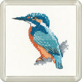 Heritage counted cross stitch kit Aida "Kingfisher", CFKF1538-A, Coaster size 7, Model