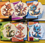 6 EVERYBODY LOVES a DINOSAUR ROAR BANNER ANY OCCASION HAPPY Fun Fold DIY KIT Model