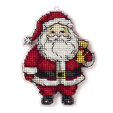 Embroidery kit with threads on a plastic base Santa with a decoration holidays Model