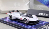 LMF 1:64 White VGT Concept Racing Sports Model Diecast Display Car Model