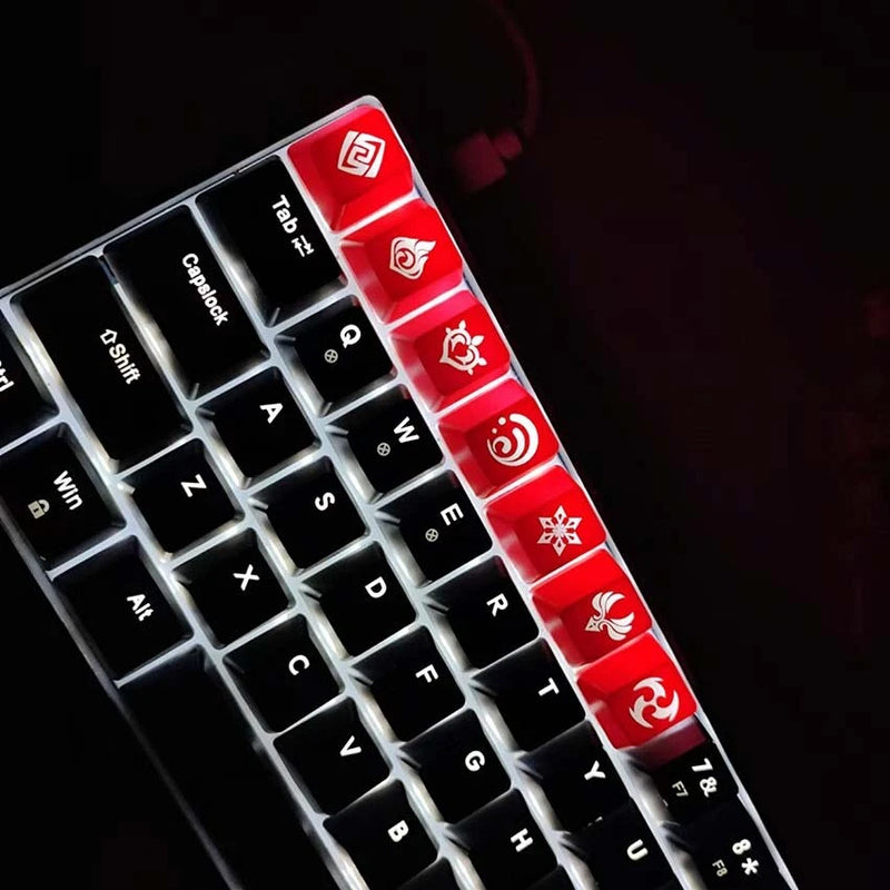 Mechanical Keyboard Key Cap Translucent ABS OEM R4 Keycap for Genshin Keyboard Model