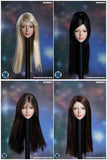 SUPER DUCK SDH030 1/6 Long Haired Beauty Head Sculpt Model Fit 12in Figures Model