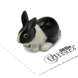 Little Critterz Rabbit - Bunny "Panda" Animal - Miniature Porcelain Figurine Model