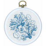 Permin counted cross stitch kit with hoop "Blue Kaprifol", Diam. 8 cm, DIY, 13-0 Model
