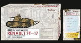 Flyhawk 3001 1/72 French FT-17 Light Tank Riveted Turret (1+1)  top quality Model