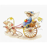 Luca-s counted cross stitch kit "Fairy with Mice", 27x20cm, DIY Model