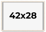 42x28 Shadow Box Frame White | 1.125 Inches Deep Real Wood Rustic Shadowbox Disp Model