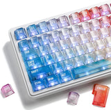 XVX Colorful Clear Keycaps, Transparent Keyboard Keycaps 60 75 100 Percent, 119 Model
