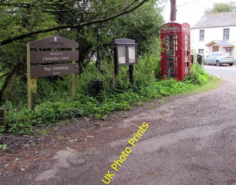Photo 6x4 Welcome to Llanbadoc Island Usk/Brynbuga The welcome board is  c2015 Model