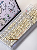 Chiikawa Hachiware Usagi PBT Keycaps 131 Key Cap for MX Mechanical Keyboard Model
