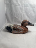 Wooden Duck Bird Decoy Display Figuring Unmarked Handpainted Hand Carved Model