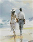 Romantic Walk at Beach - Counted Cross Stitch Kits Needlework Embroidery DIY Model