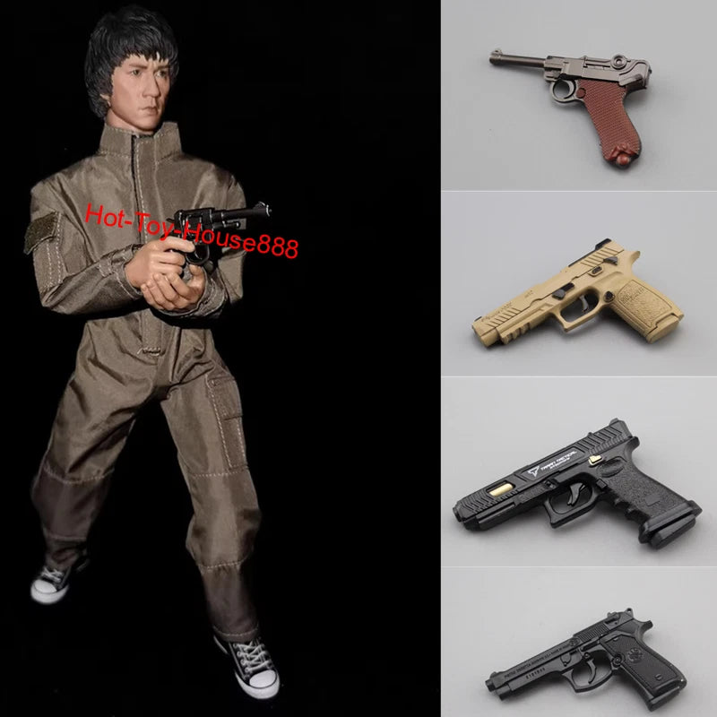 1/6 Scale Pistol Gun Model Diecast Model For 12''Action Figure Body Accessory To Model