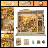 DIY Miniature Dollhouse Kit - Jewelry Shop 3D Wooden Puzzle Model with LED Light Model